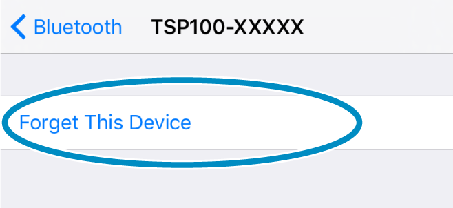 Delete iOS connection setting 