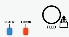 Ready LED is not lit, Error LED is blinking (1/2 second intervals) 