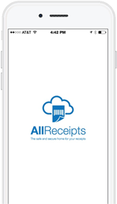 1) Opening Display of ALLReceipts APP
