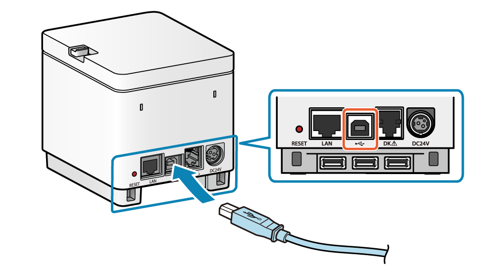 Connect USB Cable: mC-Print2