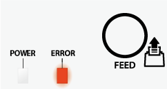 Power LED is not lit, Error LED is blinking (1/8 second interval)